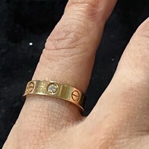 Authentic Cartier Love Wedding Band 1 Diamond (18K yellow gold)